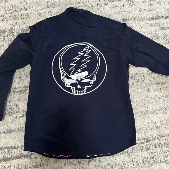 Grateful Dead Dark Blue Men's Jacket with Iconic Emblem